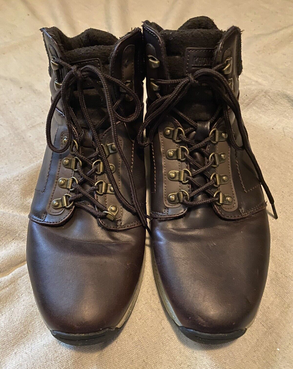 Vans Khombu Nick Mens Ankle Boots Size 12M Brown Leather Adventure Hiking Boots